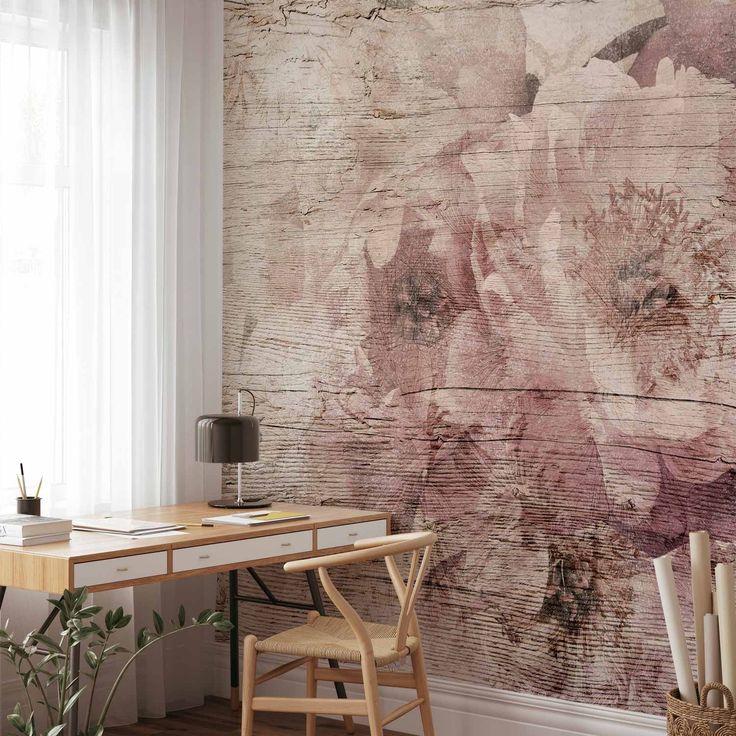 CONFIGURABLE PÄÄTUOTE - Valokuvatapetti - Flowers on Boards 41183