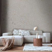 Kuvatapetti Artgeist Geometric Pattern Shades of Gold and Marble Stone, eri vaihtoehtoja