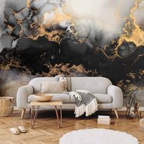 Kuvatapetti Artgeist Gold Explosions - an Abstract Pattern Inspired by Marble, eri vaihtoehtoja