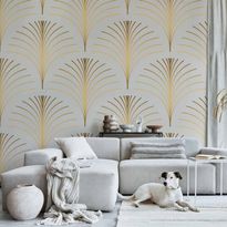 Kuvatapetti Artgeist Gold Linear Pattern on Marble Background, eri vaihtoehtoja