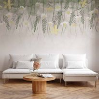 Kuvatapetti Artgeist Home herbarium - subtle floral motif with flowers in watercolour style, eri vaihtoehtoja