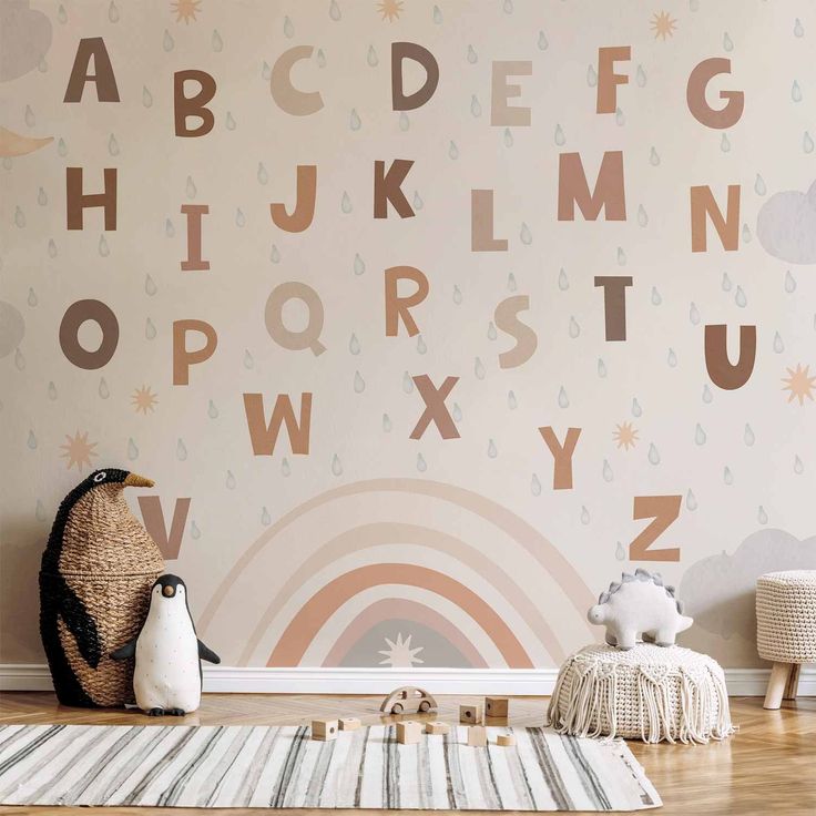 CONFIGURABLE PÄÄTUOTE - Valokuvatapetti - Letters in Soft Colours 24071