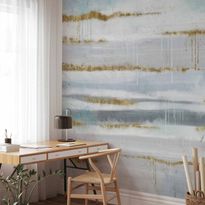 Kuvatapetti Artgeist Modernist background - abstract stripes pattern with gold patterns, eri vaihtoehtoja