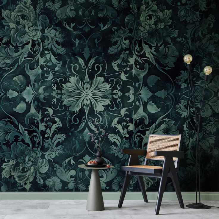 CONFIGURABLE PÄÄTUOTE - Valokuvatapetti - Oriental Pattern Carpet: Emerald Ornaments and Worn Patterns 88992