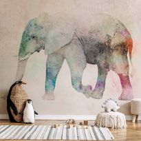 Kuvatapetti Artgeist Painted Elephant, eri vaihtoehtoja