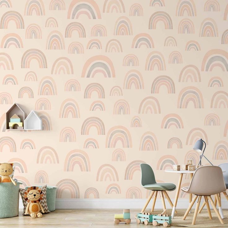 CONFIGURABLE PÄÄTUOTE - Valokuvatapetti - Pastel Rainbows 24798