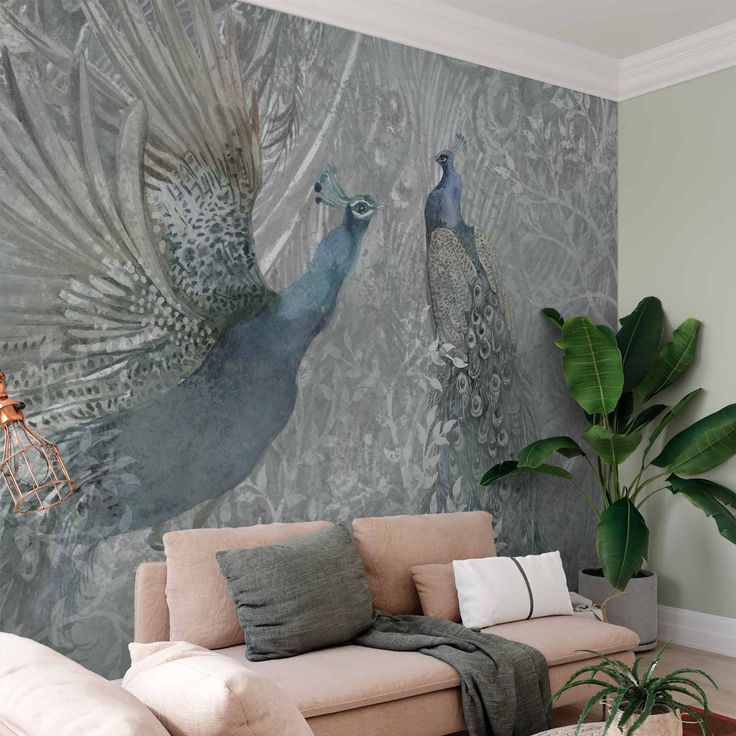 CONFIGURABLE PÄÄTUOTE - Valokuvatapetti - Peacocks Dancing - Second Variant 30290