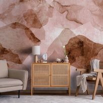 Kuvatapetti Artgeist Pink terrazzo - minimalist background in marble watercolour pattern, eri vaihtoehtoja