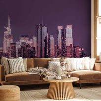 Kuvatapetti Artgeist Purple night over Manhattan - cityscape of New York architecture, eri vaihtoehtoja