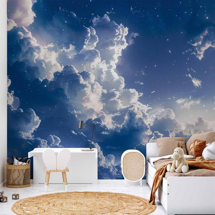 CONFIGURABLE PÄÄTUOTE - Valokuvatapetti - Starry Clouds and Delicate Light Over a Corner of the Sky 06825