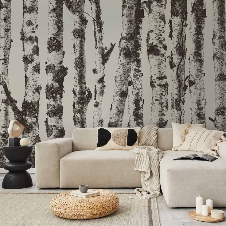 CONFIGURABLE PÄÄTUOTE - Valokuvatapetti - Stately Birches - First Variant 12855