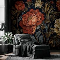 Kuvatapetti Artgeist Tapestry Large Flowers Retro Floral Motif in Kilim Style, eri vaihtoehtoja