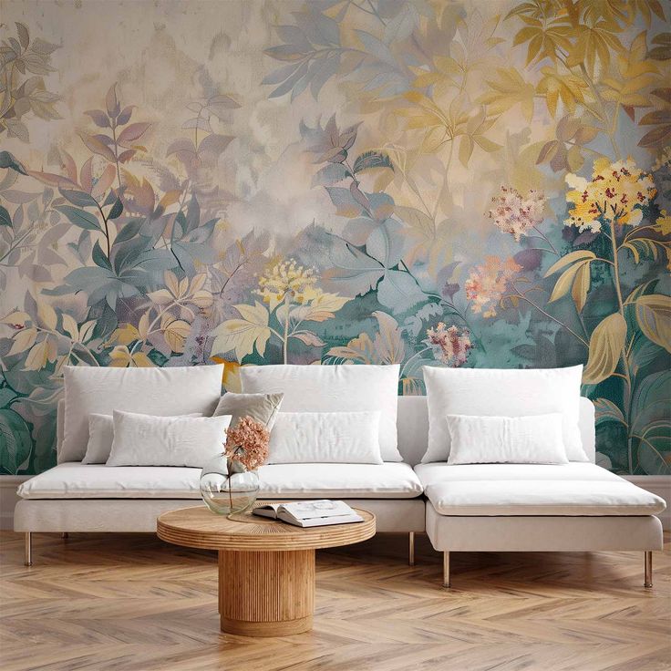 CONFIGURABLE PÄÄTUOTE - Valokuvatapetti - Tapestry Pattern with a Meadow and Flowers Kilim with a Spring Motif 90261