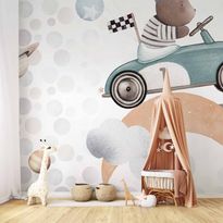 Kuvatapetti Artgeist Teddy Bear in a Racing Car, eri vaihtoehtoja