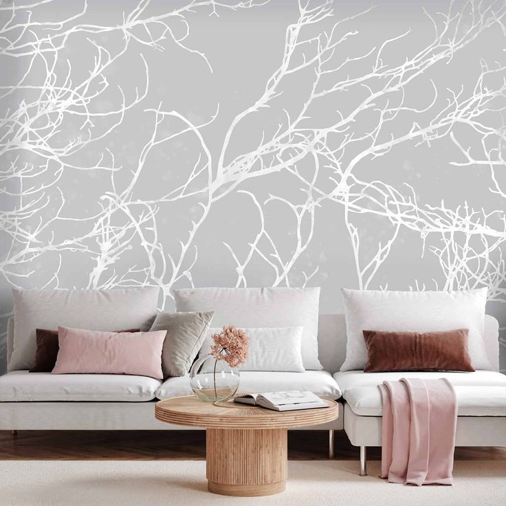 CONFIGURABLE PÄÄTUOTE - Valokuvatapetti - White Trees 71411