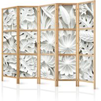 Japanilainen sermi Artgeist Alabaster Garden III, 172x225cm, harmaa