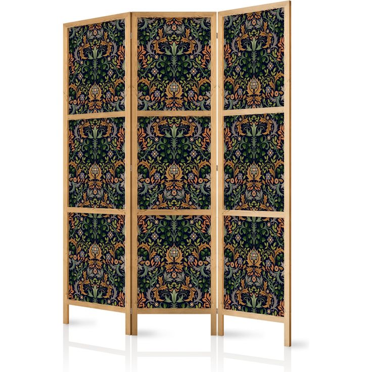 Japanilainen sermi - Baroque Ornaments in Patinated Gold and Browns - Retro Motif