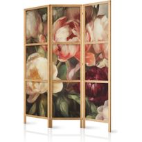 Japanilainen sermi Artgeist Blooming Peonies - Charismatic Flowers Bathed in Sunlight, eri vaihtoehtoja