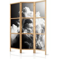 Japanilainen sermi Artgeist Clouds Like from Dreams: Let the Sun Illuminate Your Day – A Visual Feast, 172x225cm, harmaa