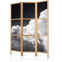 Japanilainen sermi Artgeist Discover the Infinite Play of Sunlight – Clouds and Shadows in the Sky, 172x135cm, mustavalkoinen