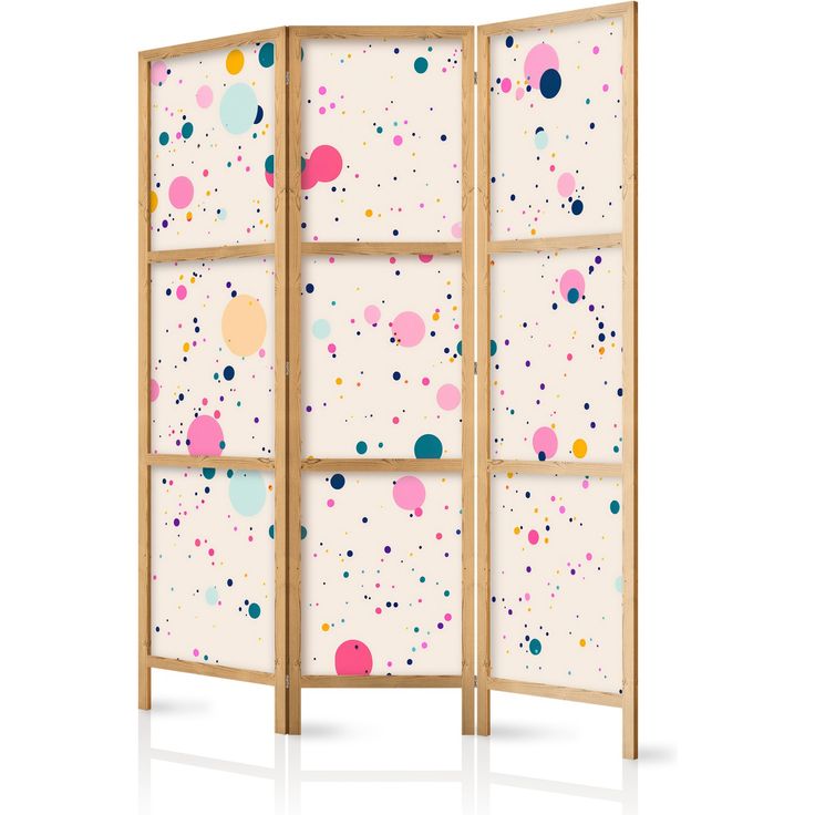 CONFIGURABLE PÄÄTUOTE - Japanilainen sermi - Dots - Spots and Splashes Multicolored - Cheerful Pattern on a Light Pink Background. 31391