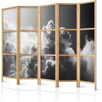 Japanilainen sermi Artgeist Extraordinary Phenomenon: The Sun Illuminating Dark Clouds, 172x225cm, harmaa