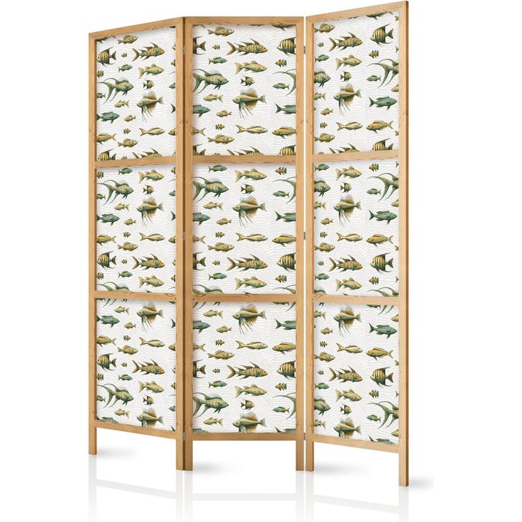 CONFIGURABLE PÄÄTUOTE - Japanilainen sermi - Fish in Beige Tones - Various Species of Fish in Beige-Brown Colors Presented in Vintage Style on a Light Background 06583