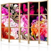 Japanilainen sermi Artgeist Floral Abundance II, 172x225cm, musta