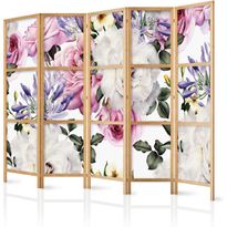 Japanilainen sermi Artgeist Floral Glade II, 172x225cm, harmaa
