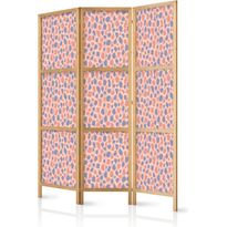 Japanilainen sermi Artgeist Giraffe Pattern - Colorful Animal Pattern in Blue-Pink Spots, eri vaihtoehtoja