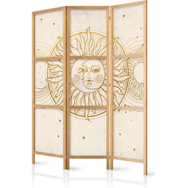CONFIGURABLE PÄÄTUOTE - Japanilainen sermi - Golden Sun and Moon - Artistic Illustration in Retro Style 32701