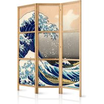 Japanilainen sermi Artgeist Great Wave in Kanagawa I, 172x135cm, valkoinen