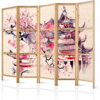 Japanilainen sermi Artgeist In a Temple, 172x225cm, beige