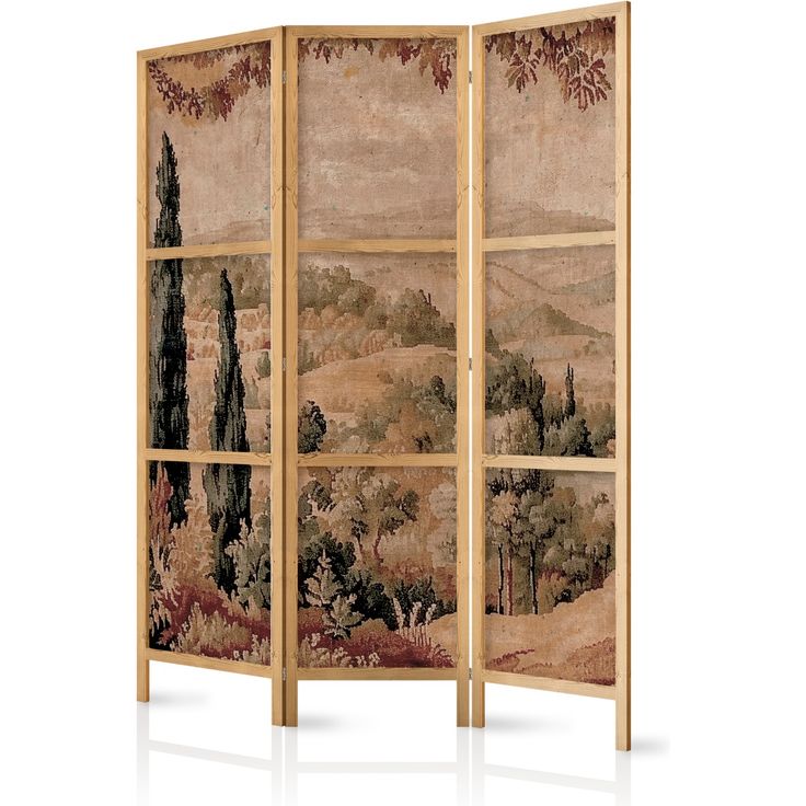 CONFIGURABLE PÄÄTUOTE - Japanilainen sermi - Landscape with Cypresses - Old Tapestry with Mediterranean Vegetation 07122