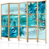 Japanilainen sermi Artgeist Lilies in Pale Blue II, 172x225cm, beige