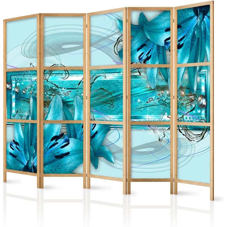 Japanilainen sermi - Lilies in Pale Blue II