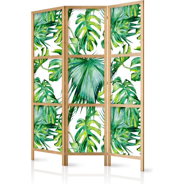 Japanilainen sermi - Monstera and Palm Leaves I