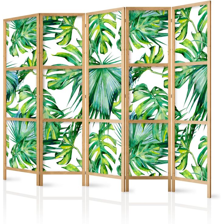 Japanilainen sermi - Monstera and Palm Leaves II