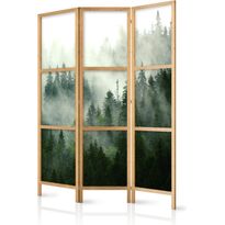Japanilainen sermi Artgeist Mountain Forest I, 172x135cm, vihreä