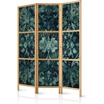 Japanilainen sermi Artgeist Oriental Pattern Carpet - Emerald Ornaments and Worn Patterns, eri vaihtoehtoja