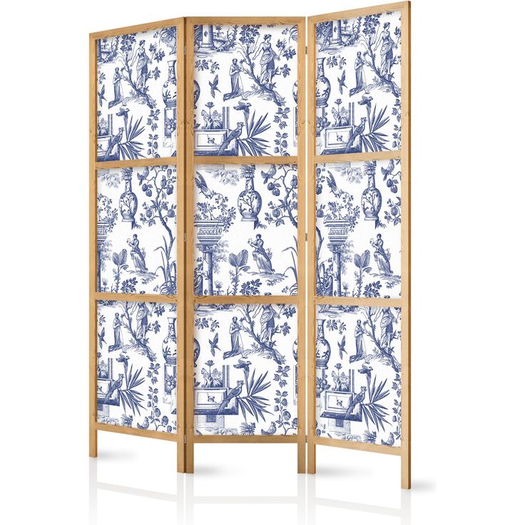 CONFIGURABLE PÄÄTUOTE - Japanilainen sermi - Rome and Botany - Blue Pattern with Greek and Plant Motif 06866