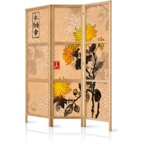 Japanilainen sermi Artgeist Style: Chrysanthemums, 172x135cm, monivärinen