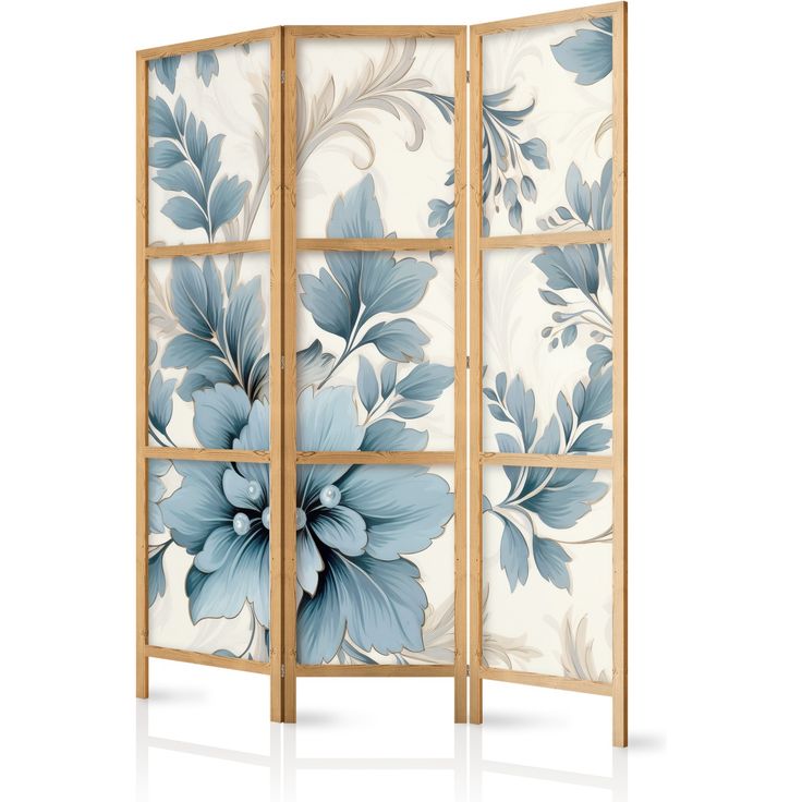 CONFIGURABLE PÄÄTUOTE - Japanilainen sermi - Turquoise Flowers in Retro Ambiance - Floral Ornaments 05791
