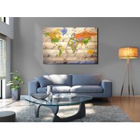 Korkkitaulu Artgeist Map on wood: Colourful Travels, eri vaihtoehtoja