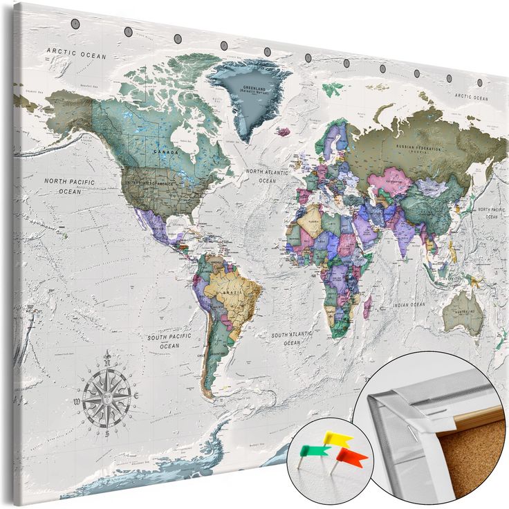 CONFIGURABLE PÄÄTUOTE - Korkkitaulu - World Destinations (1 Part) Wide 30573