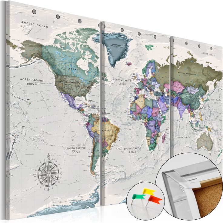 CONFIGURABLE PÄÄTUOTE - Korkkitaulu - World Destinations (3 Parts) 30597