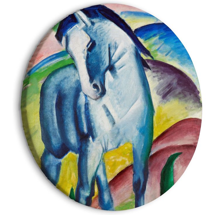 CONFIGURABLE PÄÄTUOTE - Pyöreä taulu - Blue Horse (Franz Marc) 34119