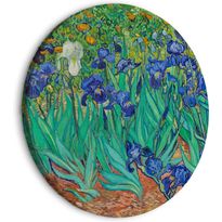 Pyöreä taulu Artgeist Irises by Vincent Van Gogh - Blue Flowers in the Meadow, eri vaihtoehtoja