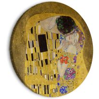 Pyöreä taulu Artgeist Kiss - Gustav Klimt - A Couple in Love in a Passionate Embrace, eri vaihtoehtoja