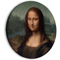 Pyöreä taulu Artgeist Leonardo Da Vinci - Gioconda - Painted Portrait of the Mona Lisa, eri vaihtoehtoja